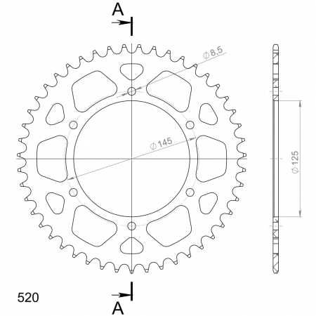 SUPERSPROX ALUMIINI TAKARATAS RAL-405::47 PUNAINEN 27-3-405-47-2