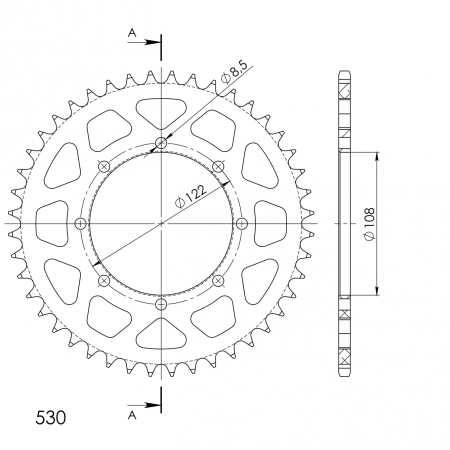 SUPERSPROX ALUMIINI TAKARATAS RAL-413::46 KULTA 27-3-413-46-9