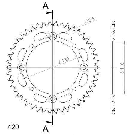 SUPERSPROX ALU TAKARATAS KA/SU KX65 00-/RM65 03-05 MUSTA 46 27-3-455-46-0