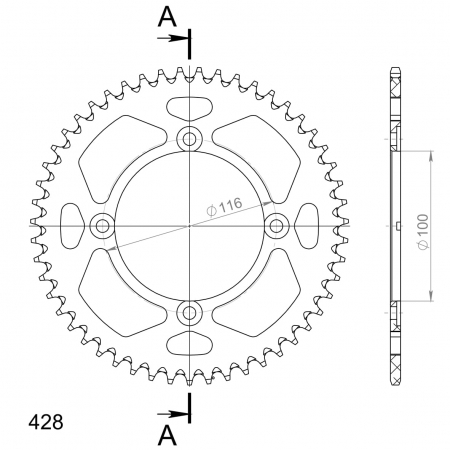 SUPERSPROX ALUMIINI TAKARATAS RAL-462::52 MUSTA 27-3-462-52-0