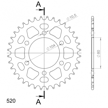 SUPERSPROX ALUMIINI TAKARATAS RAL-478::36 MUSTA 27-3-478-36-0