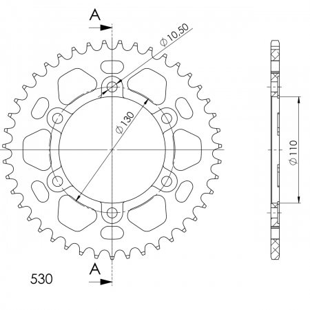 SUPERSPROX ALUMIINI TAKARATAS RAL-479::42 MUSTA 27-3-479-42-0