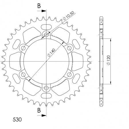 SUPERSPROX ALUMIINI TAKARATAS RAL-499::48 MUSTA 27-3-499-48-0