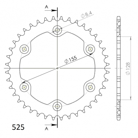 SUPERSPROX ALUMIINI TAKARATAS RAL-613::40 MUSTA 27-3-613-40-0