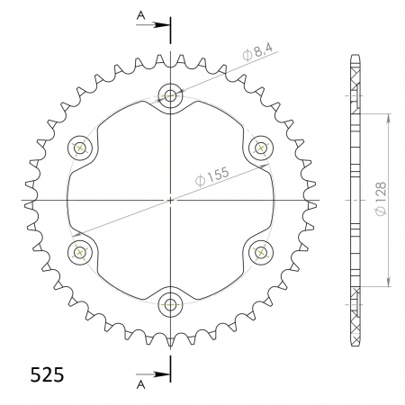 SUPERSPROX ALUMIINI TAKARATAS RAL-613::41 ORANSSI 27-3-613-41-6