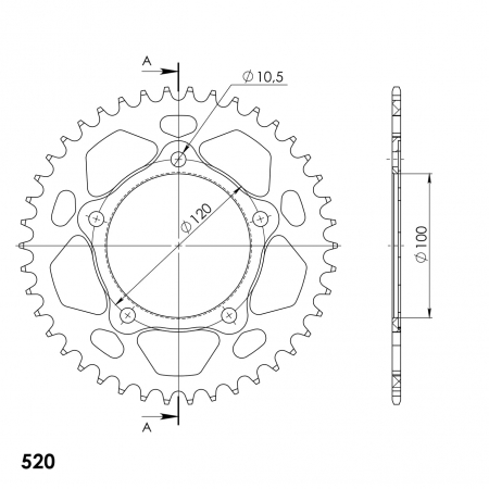 SUPERSPROX ALUMIINI TAKARATAS RAL-7025:42 MUSTA 27-3-7025-42-0