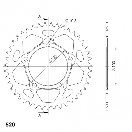 SUPERSPROX ALUMIINI TAKARATAS RAL-7025:43 MUSTA 27-3-7025-43-0