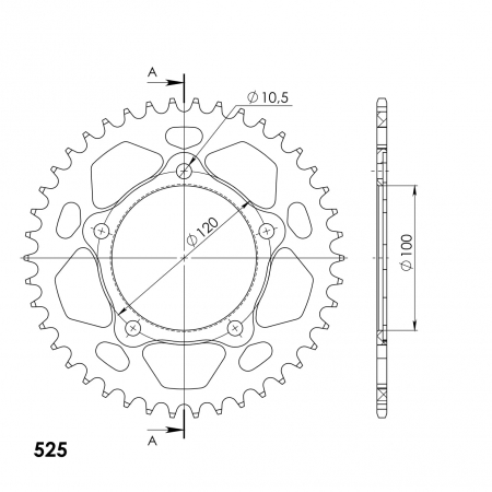 SUPERSPROX ALUMIINI TAKARATAS RAL-7026::42 MUSTA 27-3-7026-42-0