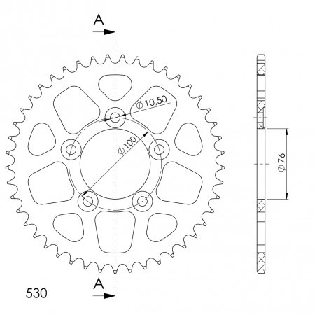 SUPERSPROX ALUMIINI TAKARATAS RAL-7090::44 MUSTA 27-3-7090-44-0