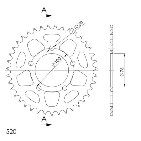 SUPERSPROX ALUMIINI TAKARATAS RAL-7091::38 MUSTA 27-3-7091-38-0