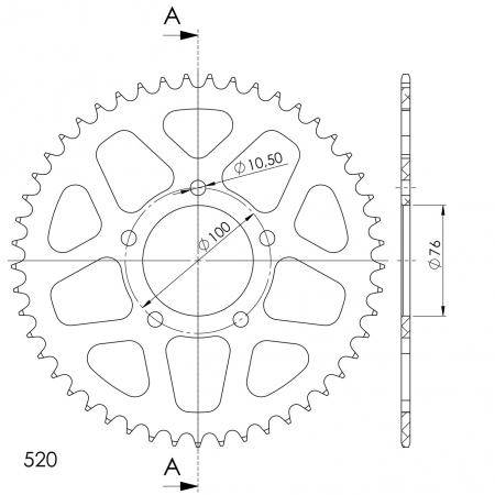 SUPERSPROX ALUMIINI TAKARATAS RAL-7091::49 MUSTA 27-3-7091-49-0