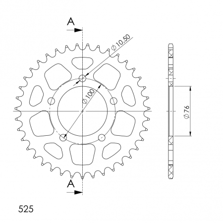 SUPERSPROX ALUMIINI TAKARATAS RAL-7092::38 MUSTA 27-3-7092-38-0