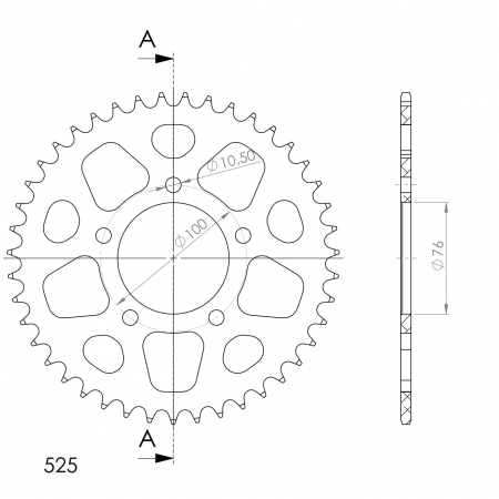 SUPERSPROX ALUMIINI TAKARATAS RAL-7092::43 MUSTA 27-3-7092-43-0