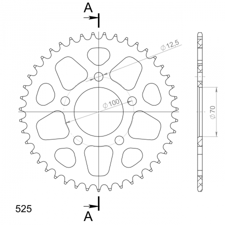 SUPERSPROX ALUMIINI TAKARATAS RAL-727::42 MUSTA 27-3-727-42-0