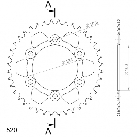SUPERSPROX ALUMIINI TAKARATAS RAL-735::41 MUSTA 27-3-735-41-0
