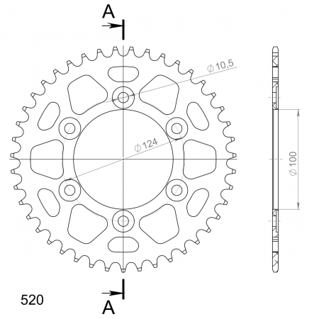 SUPERSPROX ALUMIINI TAKARATAS RAL-735::43 MUSTA 27-3-735-43-0