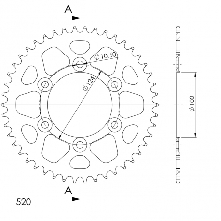 SUPERSPROX ALUMIINI TAKARATAS RAL-735::46 MUSTA 27-3-735-46-0