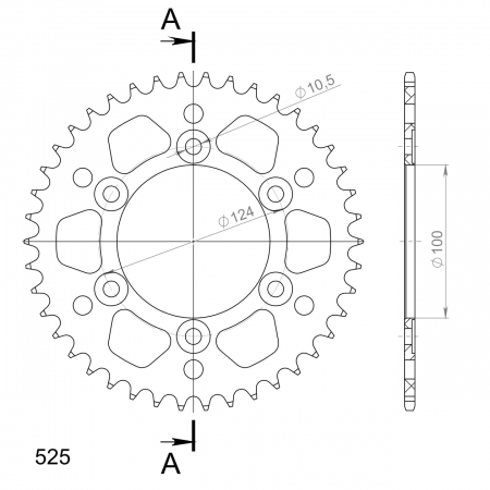 SUPERSPROX ALUMIINI TAKARATAS RAL-745::42 MUSTA 27-3-745-42-0