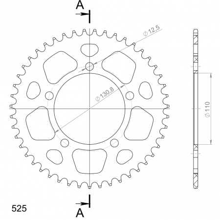 SUPERSPROX ALUMIINI TAKARATAS RAL-7::48 MUSTA 27-3-7-48-0