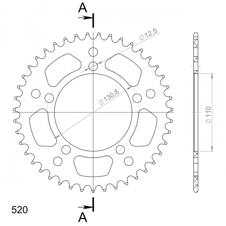 SUPERSPROX ALUMIINI TAKARATAS RAL-7_520::43 SININEN 27-3-7-520-43-4