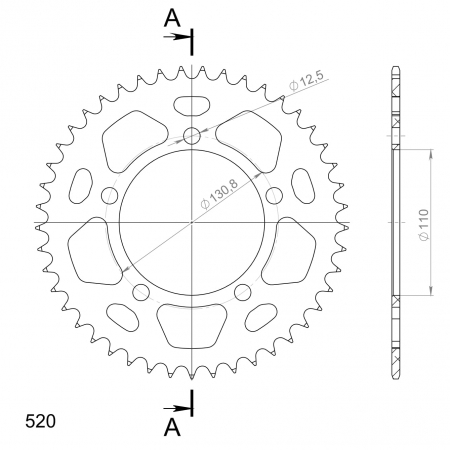 SUPERSPROX ALUMIINI TAKARATAS RAL-7_520::45 MUSTA 27-3-7-520-45-0