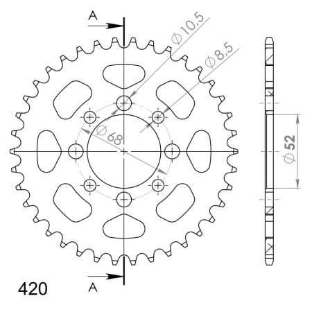 SUPERSPROX ALUMIINI TAKARATAS RAL-801::38 MUSTA 27-3-801-38-0