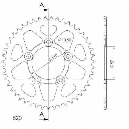 SUPERSPROX ALUMIINI TAKARATAS RAL-823::47 HOPEA 27-3-823-47-8