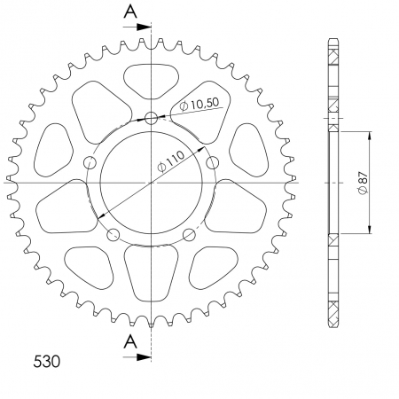 SUPERSPROX ALUMIINI TAKARATAS RAL-829::47 MUSTA 27-3-829-47-0