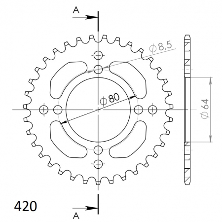 SUPERSPROX ALUMIINI TAKARATAS RAL-834::35 MUSTA 27-3-834-35-0