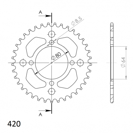 SUPERSPROX ALUMIINI TAKARATAS RAL-834::37 MUSTA 27-3-834-37-0