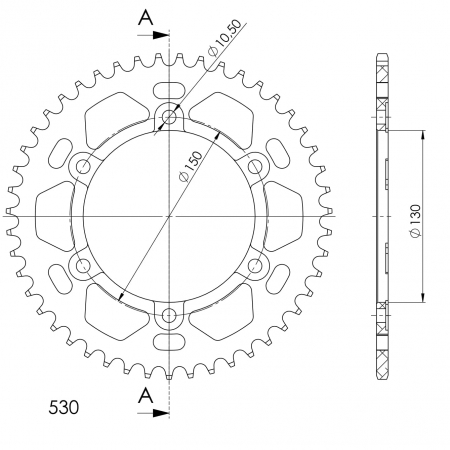 SUPERSPROX ALUMIINI TAKARATAS RAL-859::47 MUSTA 27-3-859-47-0