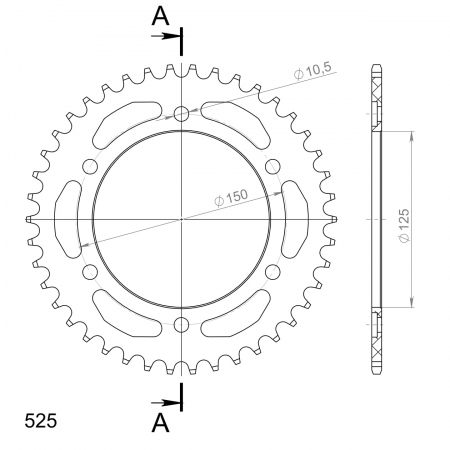 SUPERSPROX ALUMIINI TAKARATAS RAL-899::42 MUSTA 27-3-899-42-0