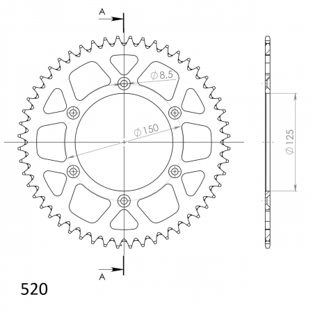 SUPERSPROX ALU TAKARATAS KTM/HUSQV./HUSAB. ORANSSI 49 27-3-990-49-6