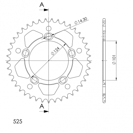 SUPERSPROX ALUMIINI TAKARATAS RAL-991::40 MUSTA 27-3-991-40-0