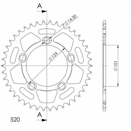 SUPERSPROX ALUMIINI TAKARATAS RAL-991::42 MUSTA 27-3-991-42-0