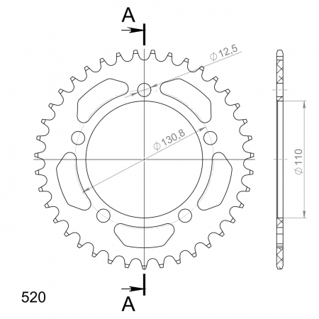 SUPERSPROX ALUMIINI TAKARATAS RAL-7_520::39 MUSTA 27-3-7-520-39-0