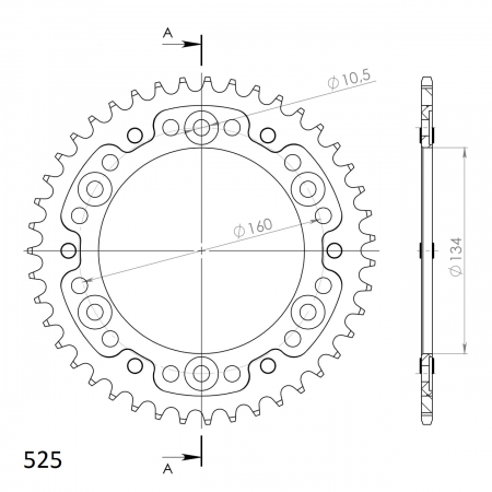 SUPERSPROX STEALTH TAKARATAS PUNAINEN 272-1307-RST-43-2