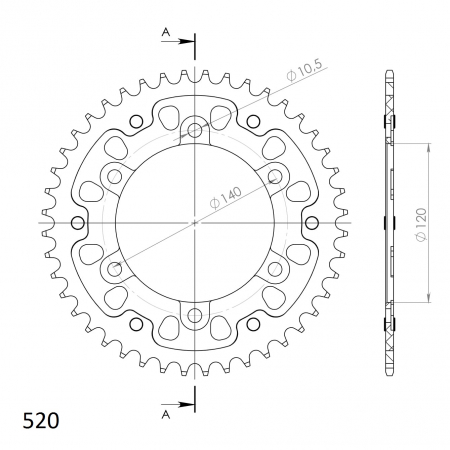 SUPERSPROX STEALTH TAKARATAS KULTA 272-1490-RST-44-9