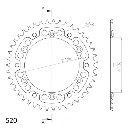 SUPERSPROX STEALTH TAKARATAS PUNAINEN 272-1512-RST-43-2