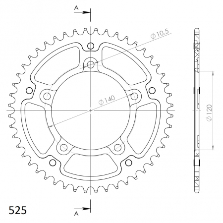 SUPERSPROX STEALTH TAKARATAS MUSTA 272-1792-RST-47-0