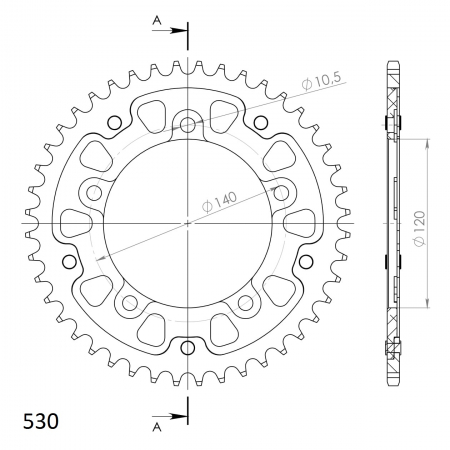 SUPERSPROX STEALTH TAKARATAS MUSTA 272-1800-RST-44-0