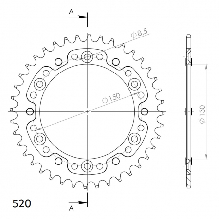 SUPERSPROX STEALTH TAKARATAS MUSTA 272-245-RST-36-0