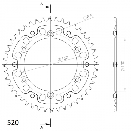 SUPERSPROX STEALTH TAKARATAS MUSTA 272-245-RST-44-0
