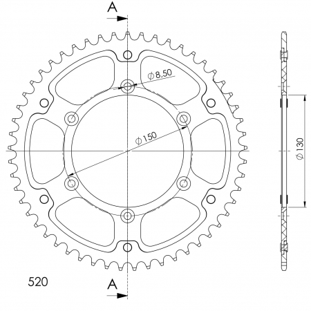 SUPERSPROX STEALTH TAKARATAS KULTA 272-245-RST-53-9