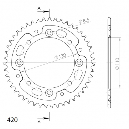 SUPERSPROX STEALTH TAKARATAS MUSTA 272-455-RST-47-0