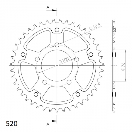 SUPERSPROX STEALTH TAKARATAS PUNAINEN 272-7091-RST-43-2