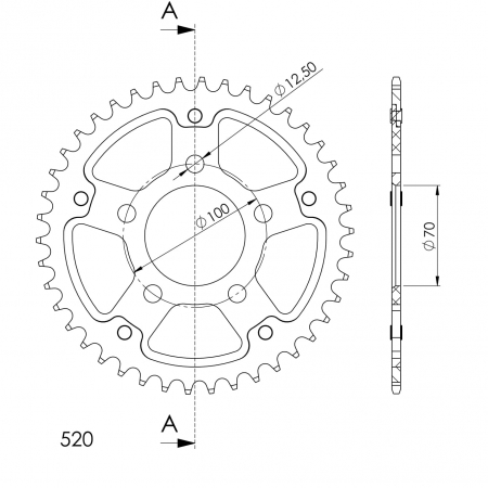 SUPERSPROX STEALTH TAKARATAS KULTA 272-728-RST-42-9