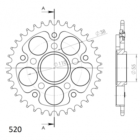 SUPERSPROX STEALTH TAKARATAS MUSTA 272-736-RST-36-0