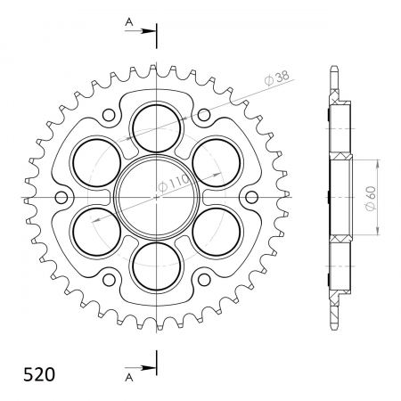 SUPERSPROX STEALTH TAKARATAS PUNAINEN 272-737-RST-40-2