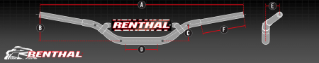 RENTHAL OHJAUSTANKO 611 XR70R/CRF70 PLAYBIKE 110CC HOPEA 455-611-01-SI-03-219